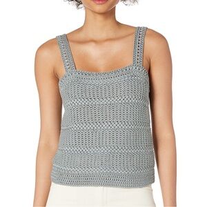 NWOT Vince Cotton Knit Tank Top Textured Seafoam Green